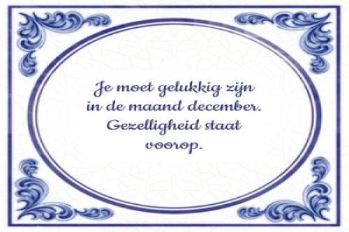 Het is weer december!